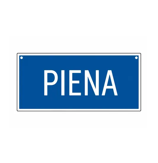Cartello informativo con scritta 'piena'