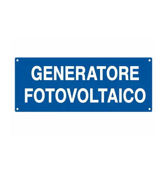 Cartello informativo 'generatore fotovoltaico'