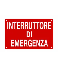 Cartello informativo 'interruttore di emergenza'