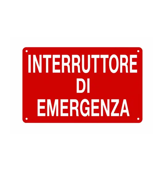 Cartello informativo 'interruttore di emergenza'