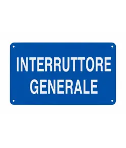 Cartello informativo 'interruttore generale'