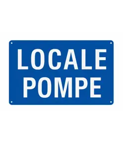 Cartello informativo 'locale pompe'