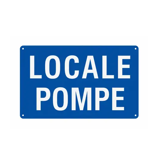 Cartello informativo 'locale pompe'