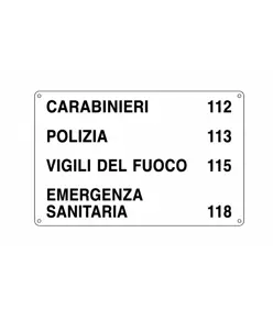 Cartello informativo Numeri Utili