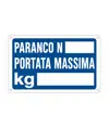 Cartello informativo 'paranco n°__ portata massima kg__'