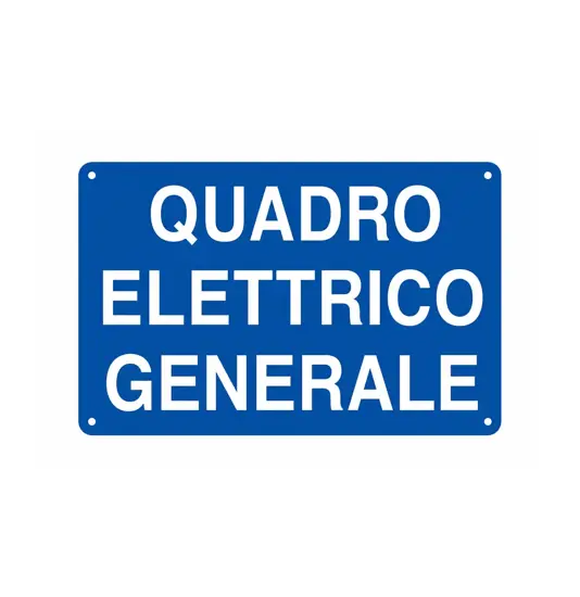 Cartello informativo 'quadro elettrico generale'