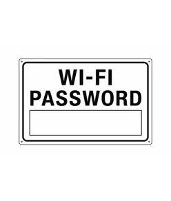 Cartello informativo 'WI-FI password'