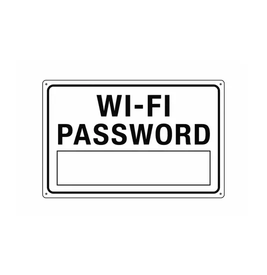 Cartello informativo 'WI-FI password'