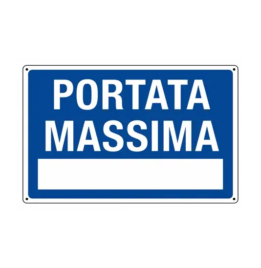 Cartello informazione 'portata massima'