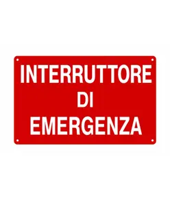 Etichetta adesiva antincendio 'interruttore di emergenza'