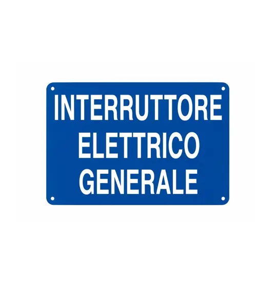 Cartello interruttore elettrico generale