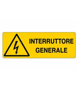etichette adesive 'interruttore generale'