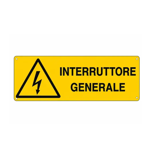 etichette adesive 'interruttore generale'