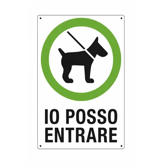 Cartello 'io posso entrare'