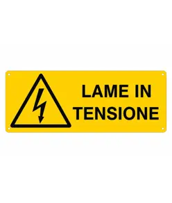 Cartello 'lame in tensione'