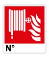 Cartello lancia antincendio con scritta 'N°'