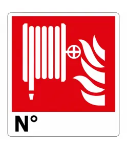 etichette adesive lancia/naspo antincendio con scritta 'N°'