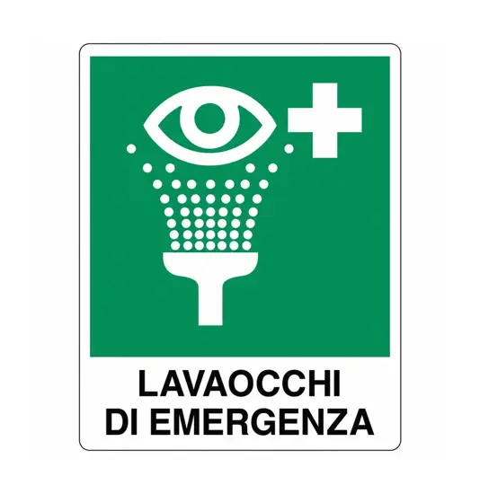 Cartello 'lavaocchi di emergenza'