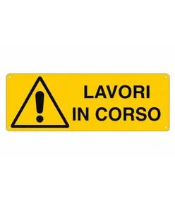 etichette adesive segnalazione 'lavori in corso'