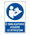 Cartello  leggere il manuale delle istruzioni