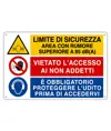 Cartello 'Limite di sicurezza, area con