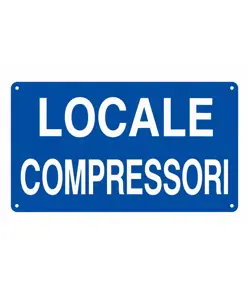 Etichetta adesiva indicazione 'locale compressori'