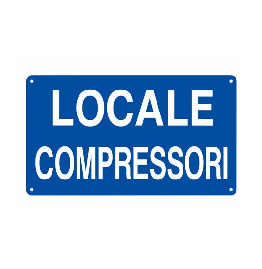 Cartello 'locale compressori