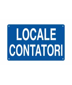 Cartello 'locale contatori'