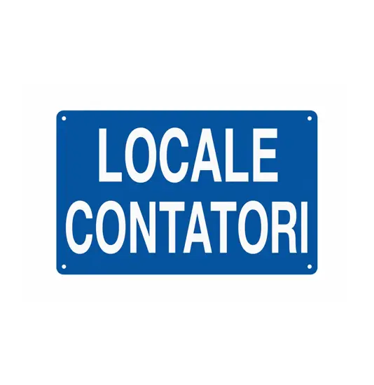 Cartello 'locale contatori'