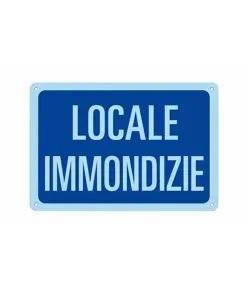 Cartello locale immondizia