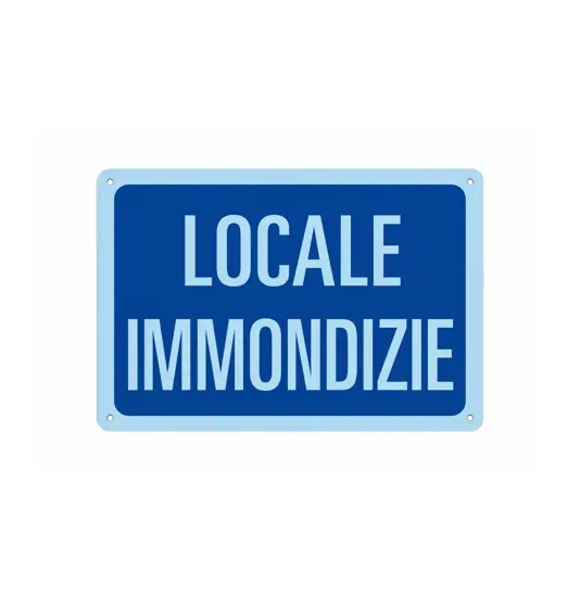 Cartello locale immondizia