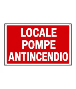 Cartello 'locale pompe antincendio'