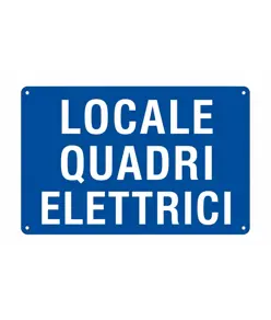 Cartello 'locale quadri elettrici'