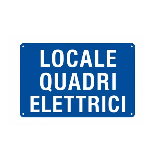 Cartello 'locale quadri elettrici'