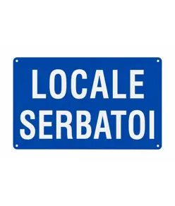 Cartello 'locale serbatoi