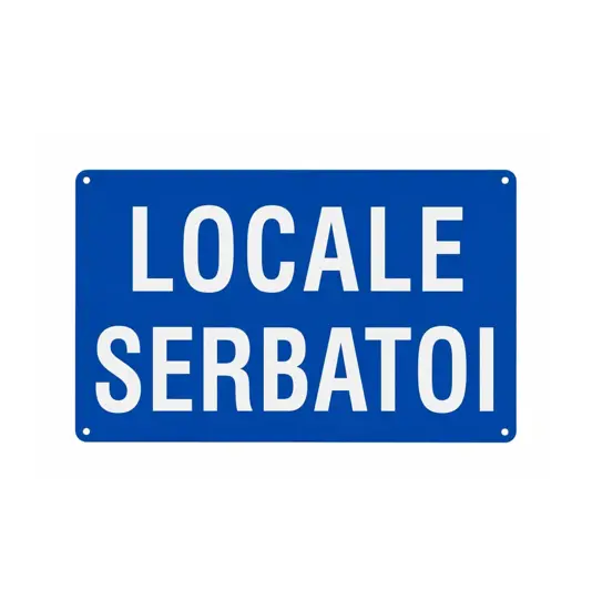 Cartello 'locale serbatoi
