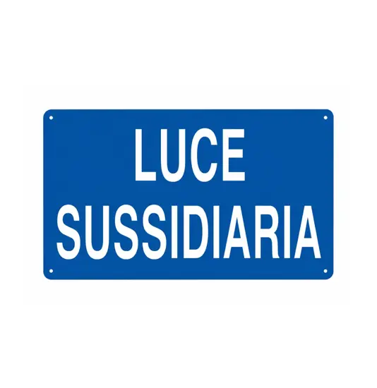 Cartello 'luce sussidiaria