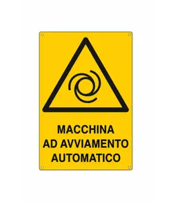 Cartello 'macchina ad avviamento automatico'