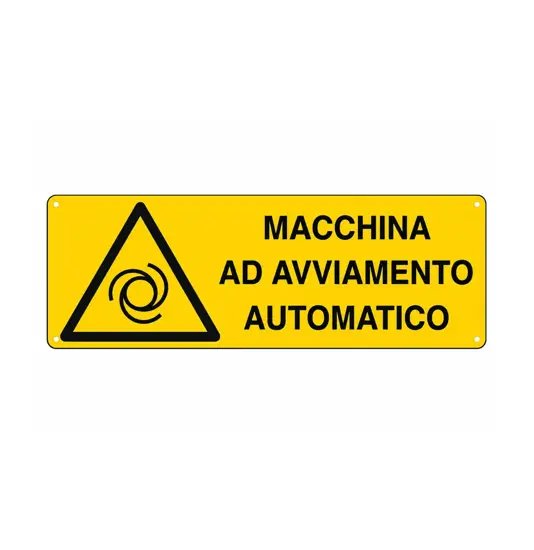 Cartello 'macchina ad avviamento automatico'