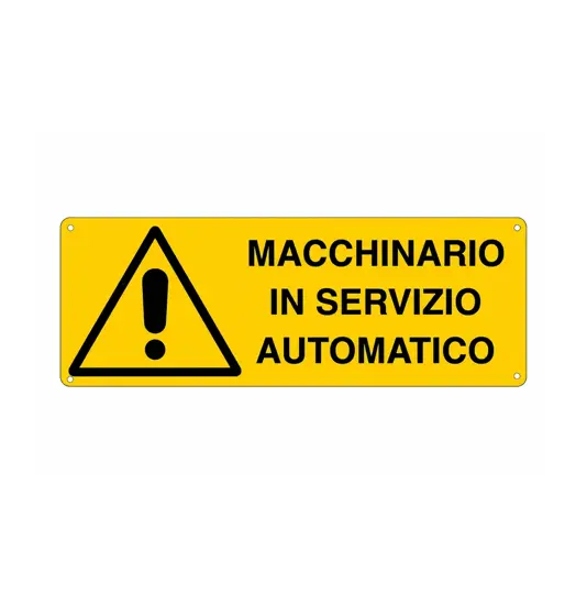 etichette 'macchinario in servizio automatico'
