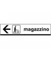 Cartello magazzino con freccia