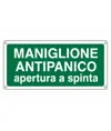 Cartello  'maniglione antipanico apertura a spinta'