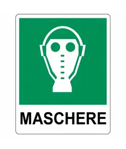 etichette adesive simbolo 'maschere' con scritta