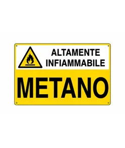 Cartello 'metano altamente infiammabile'