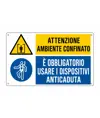 Cartello multisimbolo ambiente confinato