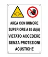 Cartello multisimbolo 'area con rumore'
