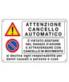 Cartello multisimbolo  'Cancello automatico'