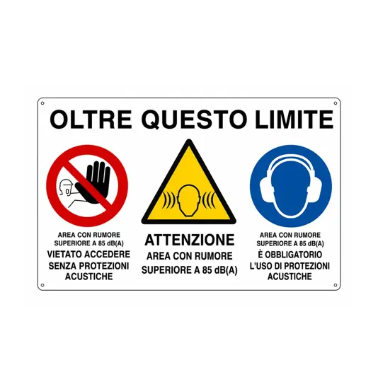 Cartello multisimbolo 'oltre questo limite'