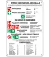 Cartello multisimbolo 'piano emergenza aziendale'