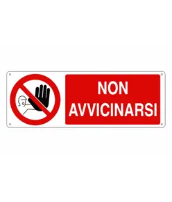etichette adesive  non avvicinarsi